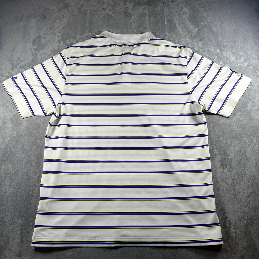 Under Armour HeatGear Polo Shirt Mens XL Green Striped Short Sleeve Golf Outdoor - Picture 7 of 11